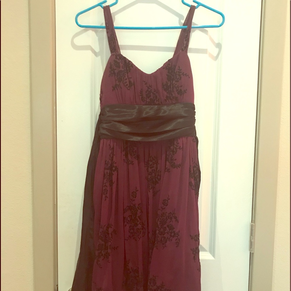Trixxi Purple & Black Floral Homecoming dress